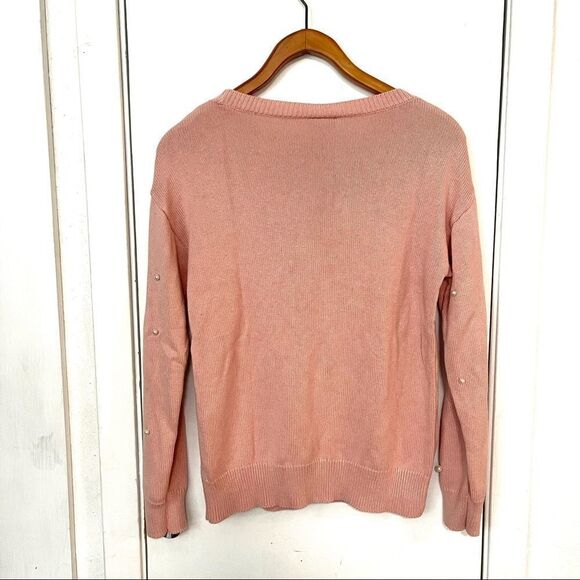 St. John Bay pearl beaded detail pullover sweater - Picture 2 of 6